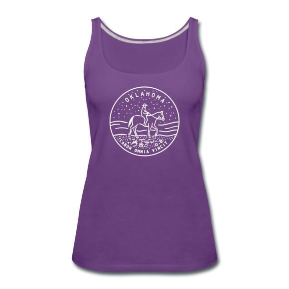 Oklahoma Women’s Tank Top - State Design Women’s Oklahoma Tank Top - purple