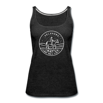 Oklahoma Women’s Tank Top - State Design Women’s Oklahoma Tank Top - charcoal gray