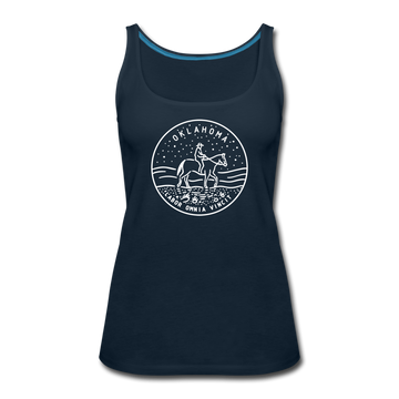 Oklahoma Women’s Tank Top - State Design Women’s Oklahoma Tank Top - deep navy