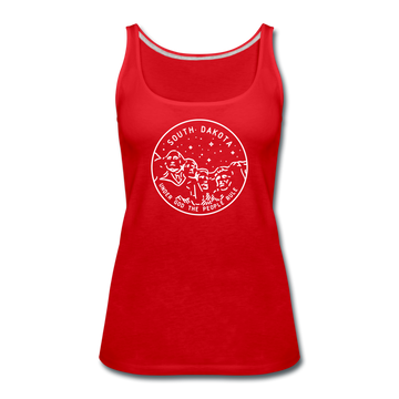 South Dakota Women’s Tank Top - State Design Women’s South Dakota Tank Top - red