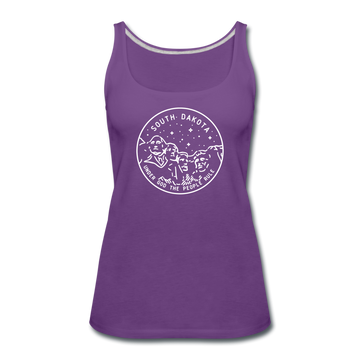 South Dakota Women’s Tank Top - State Design Women’s South Dakota Tank Top - purple