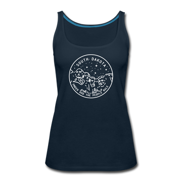 South Dakota Women’s Tank Top - State Design Women’s South Dakota Tank Top - deep navy