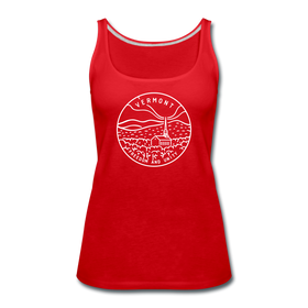 Vermont Women’s Tank Top - State Design Women’s Vermont Tank Top - red