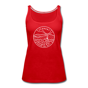 Vermont Women’s Tank Top - State Design Women’s Vermont Tank Top - red