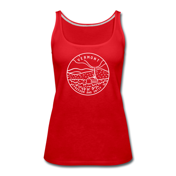 Vermont Women’s Tank Top - State Design Women’s Vermont Tank Top - red