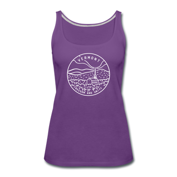 Vermont Women’s Tank Top - State Design Women’s Vermont Tank Top - purple