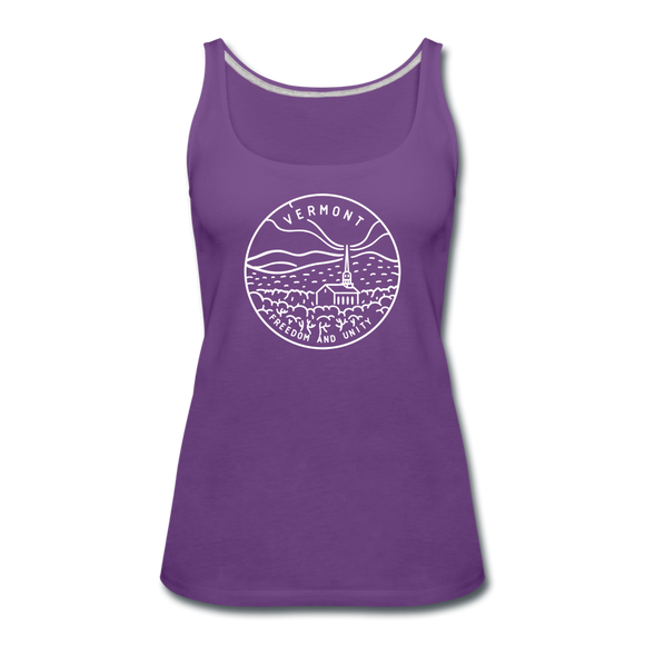 Vermont Women’s Tank Top - State Design Women’s Vermont Tank Top - purple