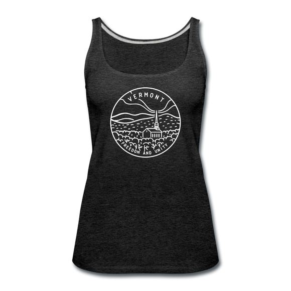 Vermont Women’s Tank Top - State Design Women’s Vermont Tank Top - charcoal gray