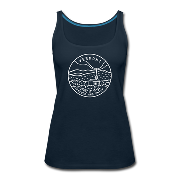 Vermont Women’s Tank Top - State Design Women’s Vermont Tank Top - deep navy