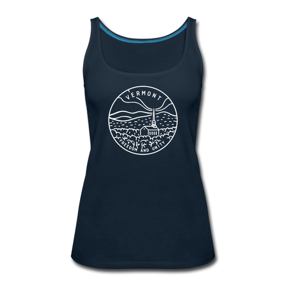 Vermont Women’s Tank Top - State Design Women’s Vermont Tank Top - deep navy