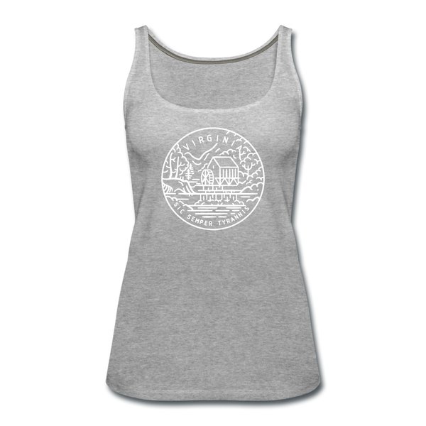 Virginia Women’s Tank Top - State Design Women’s Virginia Tank Top - heather gray