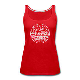 Virginia Women’s Tank Top - State Design Women’s Virginia Tank Top - red