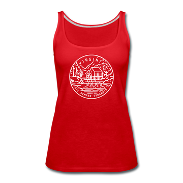 Virginia Women’s Tank Top - State Design Women’s Virginia Tank Top - red