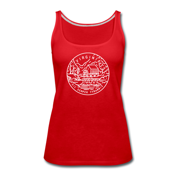 Virginia Women’s Tank Top - State Design Women’s Virginia Tank Top - red