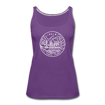 Virginia Women’s Tank Top - State Design Women’s Virginia Tank Top - purple