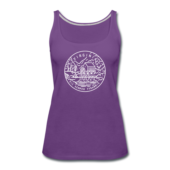 Virginia Women’s Tank Top - State Design Women’s Virginia Tank Top - purple