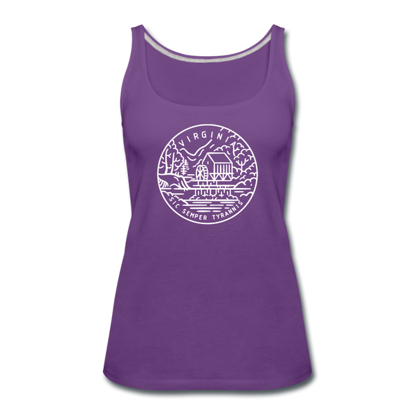 Virginia Women’s Tank Top - State Design Women’s Virginia Tank Top - purple