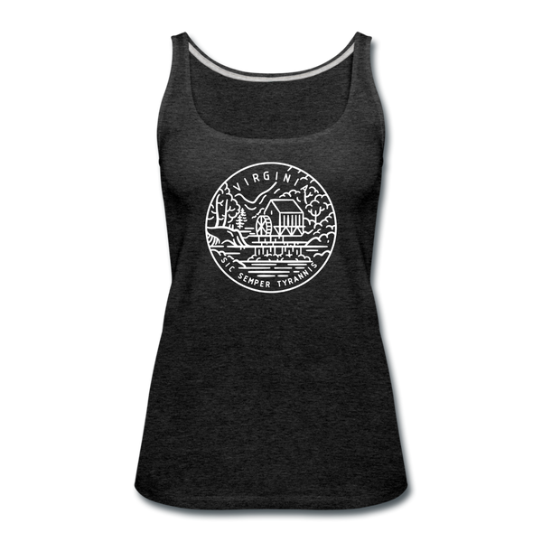 Virginia Women’s Tank Top - State Design Women’s Virginia Tank Top - charcoal gray