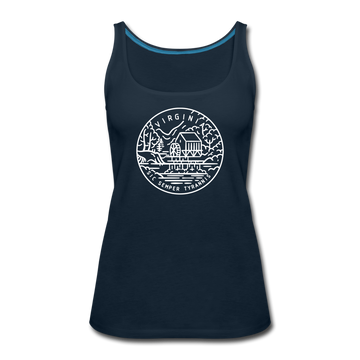 Virginia Women’s Tank Top - State Design Women’s Virginia Tank Top - deep navy
