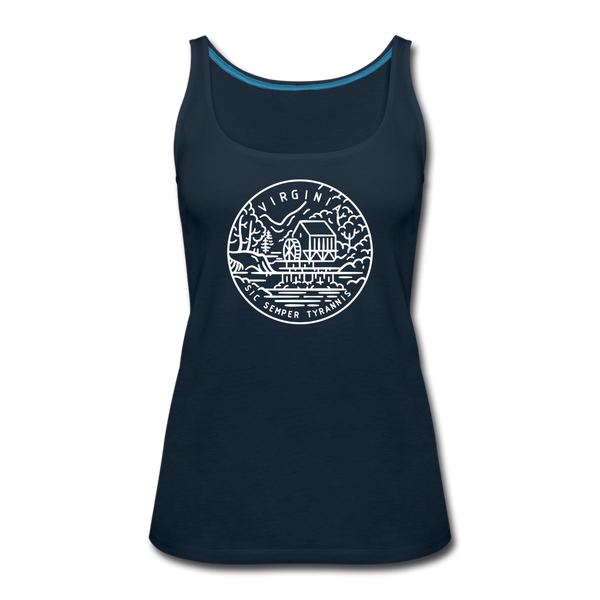 Virginia Women’s Tank Top - State Design Women’s Virginia Tank Top - deep navy