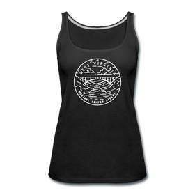 West Virginia Women’s Tank Top - State Design Women’s West Virginia Tank Top - black