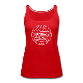 West Virginia Women’s Tank Top - State Design Women’s West Virginia Tank Top - red