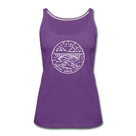 West Virginia Women’s Tank Top - State Design Women’s West Virginia Tank Top - purple