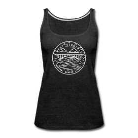 West Virginia Women’s Tank Top - State Design Women’s West Virginia Tank Top - charcoal gray