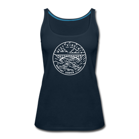 West Virginia Women’s Tank Top - State Design Women’s West Virginia Tank Top - deep navy