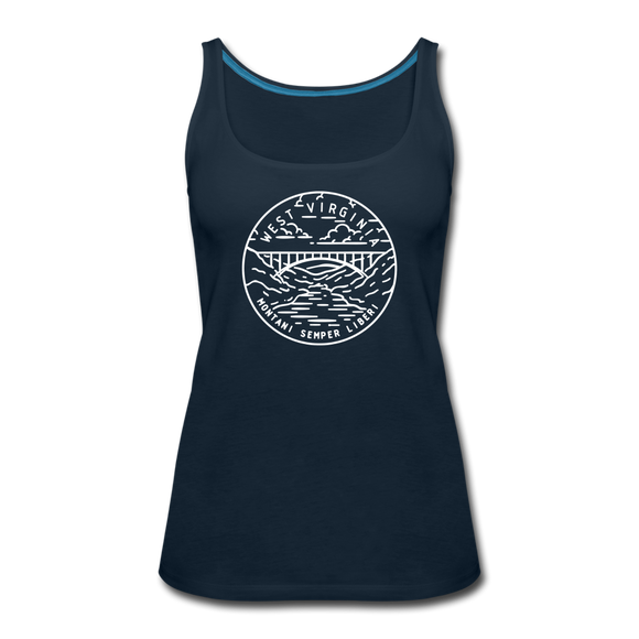 West Virginia Women’s Tank Top - State Design Women’s West Virginia Tank Top - deep navy
