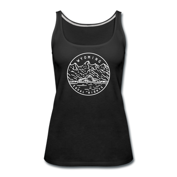 Wyoming Women’s Tank Top - State Design Women’s Wyoming Tank Top - black
