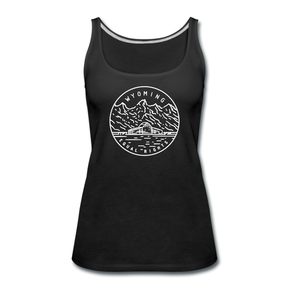 Wyoming Women’s Tank Top - State Design Women’s Wyoming Tank Top - black