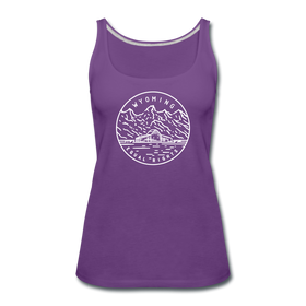 Wyoming Women’s Tank Top - State Design Women’s Wyoming Tank Top - purple
