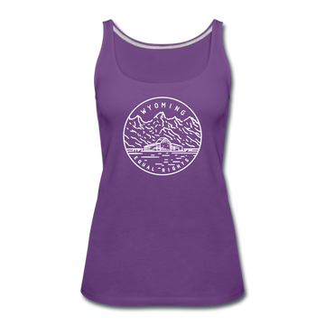 Wyoming Women’s Tank Top - State Design Women’s Wyoming Tank Top - purple