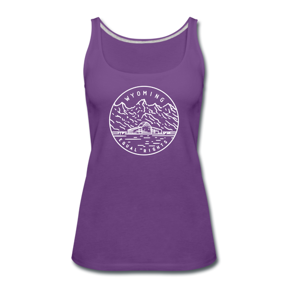 Wyoming Women’s Tank Top - State Design Women’s Wyoming Tank Top - purple