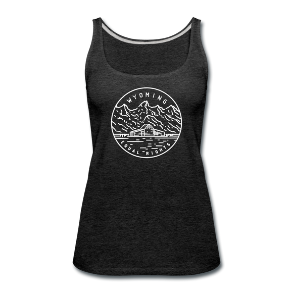 Wyoming Women’s Tank Top - State Design Women’s Wyoming Tank Top - charcoal gray