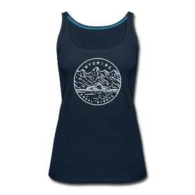 Wyoming Women’s Tank Top - State Design Women’s Wyoming Tank Top - deep navy