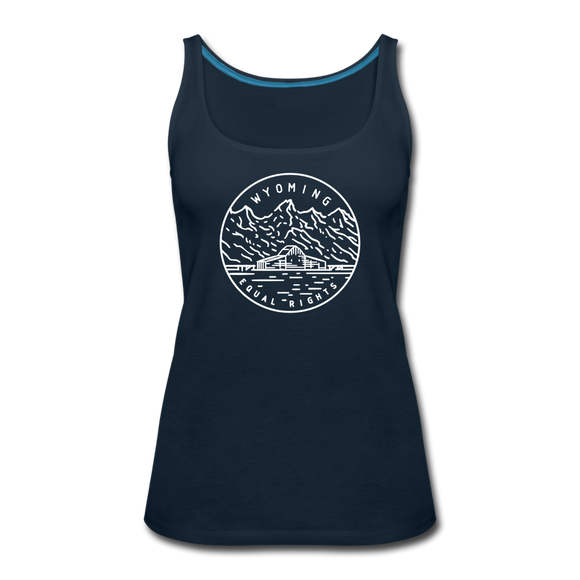 Wyoming Women’s Tank Top - State Design Women’s Wyoming Tank Top - deep navy