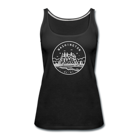 Washington Women’s Tank Top - State Design Women’s Washington Tank Top - black