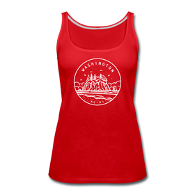 Washington Women’s Tank Top - State Design Women’s Washington Tank Top - red