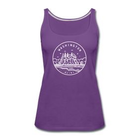 Washington Women’s Tank Top - State Design Women’s Washington Tank Top - purple