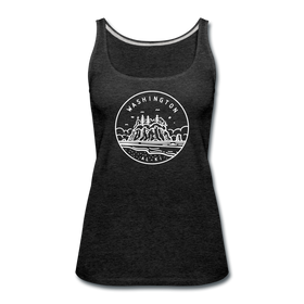 Washington Women’s Tank Top - State Design Women’s Washington Tank Top - charcoal gray