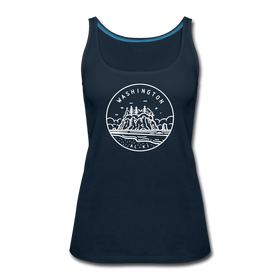 Washington Women’s Tank Top - State Design Women’s Washington Tank Top - deep navy