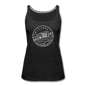 Wisconsin Women’s Tank Top - State Design Women’s Wisconsin Tank Top - black