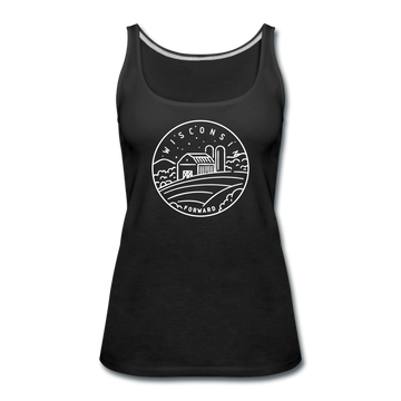Wisconsin Women’s Tank Top - State Design Women’s Wisconsin Tank Top - black