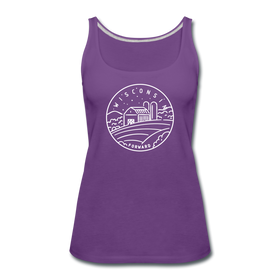 Wisconsin Women’s Tank Top - State Design Women’s Wisconsin Tank Top - purple