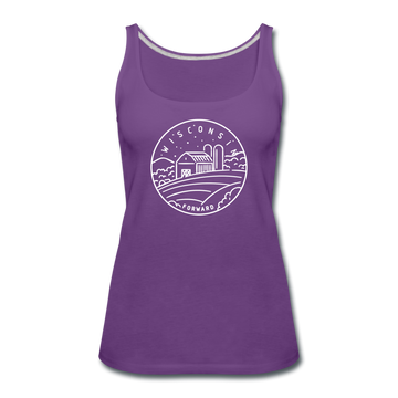 Wisconsin Women’s Tank Top - State Design Women’s Wisconsin Tank Top - purple