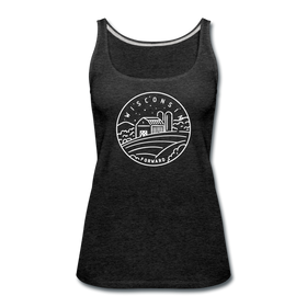 Wisconsin Women’s Tank Top - State Design Women’s Wisconsin Tank Top - charcoal gray