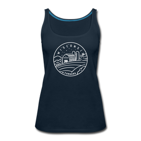 Wisconsin Women’s Tank Top - State Design Women’s Wisconsin Tank Top - deep navy