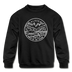 Alaska Youth Sweatshirt - State Design Youth Alaska Crewneck Sweatshirt - black